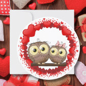 Cute Happy Valentine's Day Owl Love Feestdagenkaart
