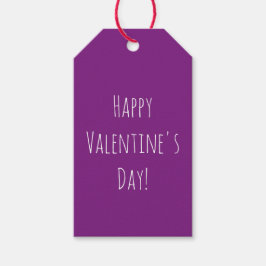 Cute Happy Valentine's Day Paarse Simple Gift Labe Cadeaulabel