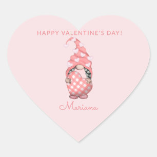 Cute Happy Valentines Day Party Favors Hart Sticker