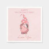 Cute Happy Valentines Day Party Favors Servet (Voorkant)
