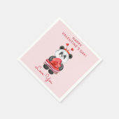 Cute Happy Valentines Day Party Napkins Servet (Hoek)