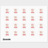 Cute Happy Valentine's Day Puppy Ronde Sticker (Vel)