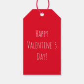 Cute Happy Valentine's Day Red Simple Cadeaulabel (Voorkant)