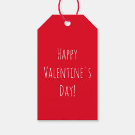 Cute Happy Valentine's Day Red Simple Cadeaulabel