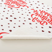Cute Happy Valentine's Day Sherpa Blanket Deken (3/4)