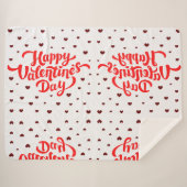 Cute Happy Valentine's Day Sherpa Blanket Deken (Voorkant (horizontaal))