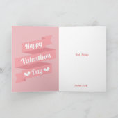 Cute Happy Valentines Day Text Design Feestdagen Kaart (Binnen)