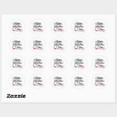 Cute Happy Valentine's Day word art Ronde Sticker (Vel)