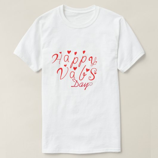 Cute Happy Val's Day Couple T-Shirt (Design voorkant)
