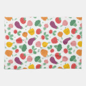 Cute happy veggies theedoek (Horizontaal)