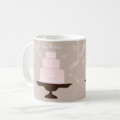 Cute Happy verjaardagstaart Koffiemok (Voorkant links)