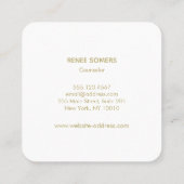 Cute Happy Waterverf Rainbow Square Visitekaartje (Achterkant)