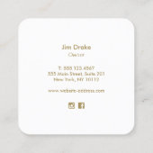 Cute Happy Waterverf Rainbow Square Visitekaartje (Achterkant)