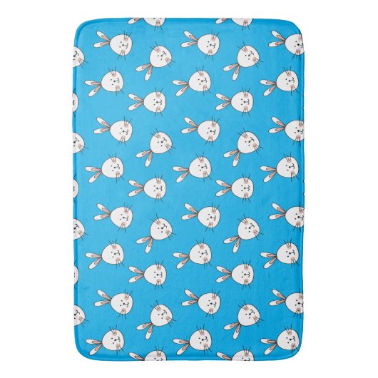 Cute Happy White Paaster Bunny Pattern Badmat (Voorkant Verticaal)