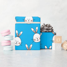 Cute Happy White Paaster Bunny Pattern