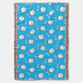 Cute Happy White Paaster Bunny Pattern Deken (Voorkant Verticaal)