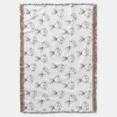 Cute Happy White Paaster Bunny Pattern Deken (Voorkant Verticaal)