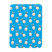 Cute Happy White Paaster Bunny Pattern Magneet (Verticaal)