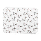 Cute Happy White Paaster Bunny Pattern Magneet (Horizontaal)