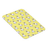 Cute Happy White Paaster Bunny Pattern Magneet (Rechterzijde)