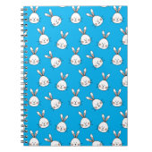 Cute Happy White Paaster Bunny Pattern Notitieboek (Voorkant)