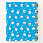 Cute Happy White Paaster Bunny Pattern Notitieboek (Achterkant)