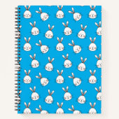 Cute Happy White Paaster Bunny Pattern Notitieboek (Voorkant)