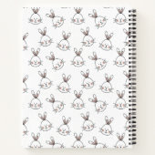 Cute Happy White Paaster Bunny Pattern Notitieboek (Achterkant)