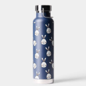 Cute Happy White Paaster Bunny Pattern Waterfles (Links)