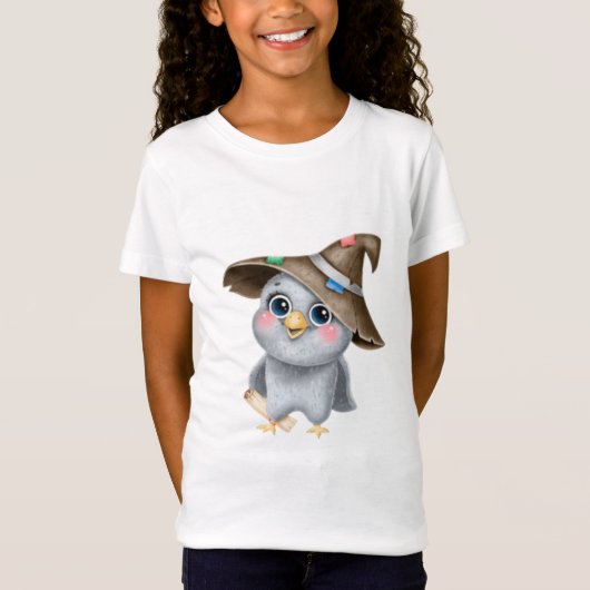Cute happy wise owl t-shirt (Voorkant)