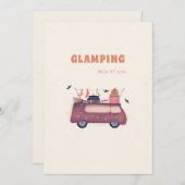 Cute Happy Witch Glamping Pumpkin Bus Halloween Feestdagenkaart (Voorkant / Achterkant)