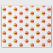 Cute Happy Wrapping Paper Cadeaupapier (Vlak)