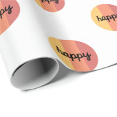 Cute Happy Wrapping Paper Cadeaupapier (Rol Hoek)