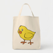 Cute Happy Yellow Chick Tote Bag (Voorkant)