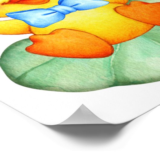 Cute happy yellow ducking poster (Hoek)