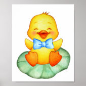Cute happy yellow ducking poster (Voorkant)