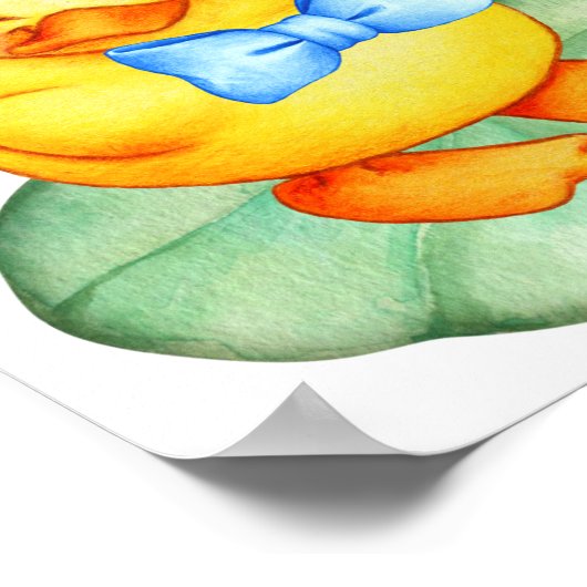 Cute happy yellow ducking poster (Hoek)