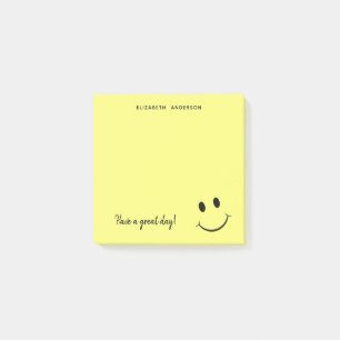 Cute Happy Yellow Face gepersonaliseerd Klein Post-it® Notes
