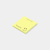 Cute Happy Yellow Face gepersonaliseerd | Klein Post-it® Notes (Schuin)