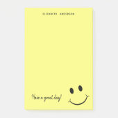 Cute Happy Yellow Face gepersonaliseerd Post-it® Notes (Voorkant)