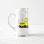 Cute happy yellow school bus cartoon bierpul (Links)