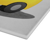 Cute happy yellow school bus cartoon snijplank (Hoek)