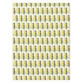 Cute happy yellow school bus cartoon tafelkleed (Voorkant)