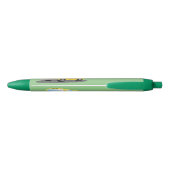 Cute happy yellow school bus cartoon zwarte inkt pen (Achterkant)