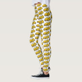 Cute happy yellow sport car cartoon leggings (Links)