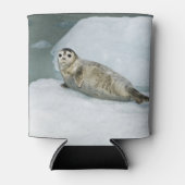 Cute Harbour-zegel op sneeuw Blikjeskoeler (Voorkant)