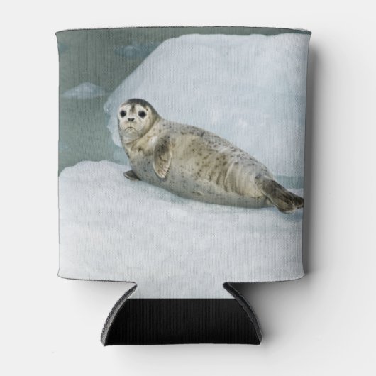 Cute Harbour-zegel op sneeuw Blikjeskoeler (Voorkant)