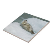 Cute Harbour-zegel op sneeuw Tegeltje (Zijkant)