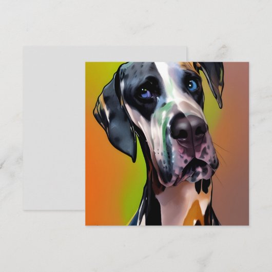 Cute Harlequin Great Dane (Voorkant / Achterkant)