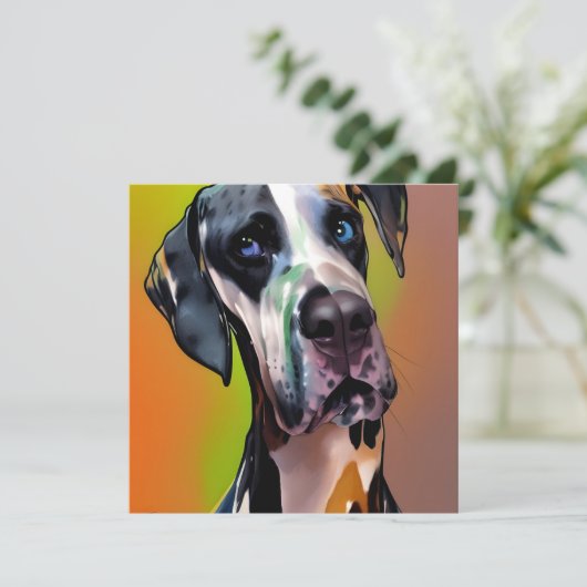 Cute Harlequin Great Dane (Staand voorkant)